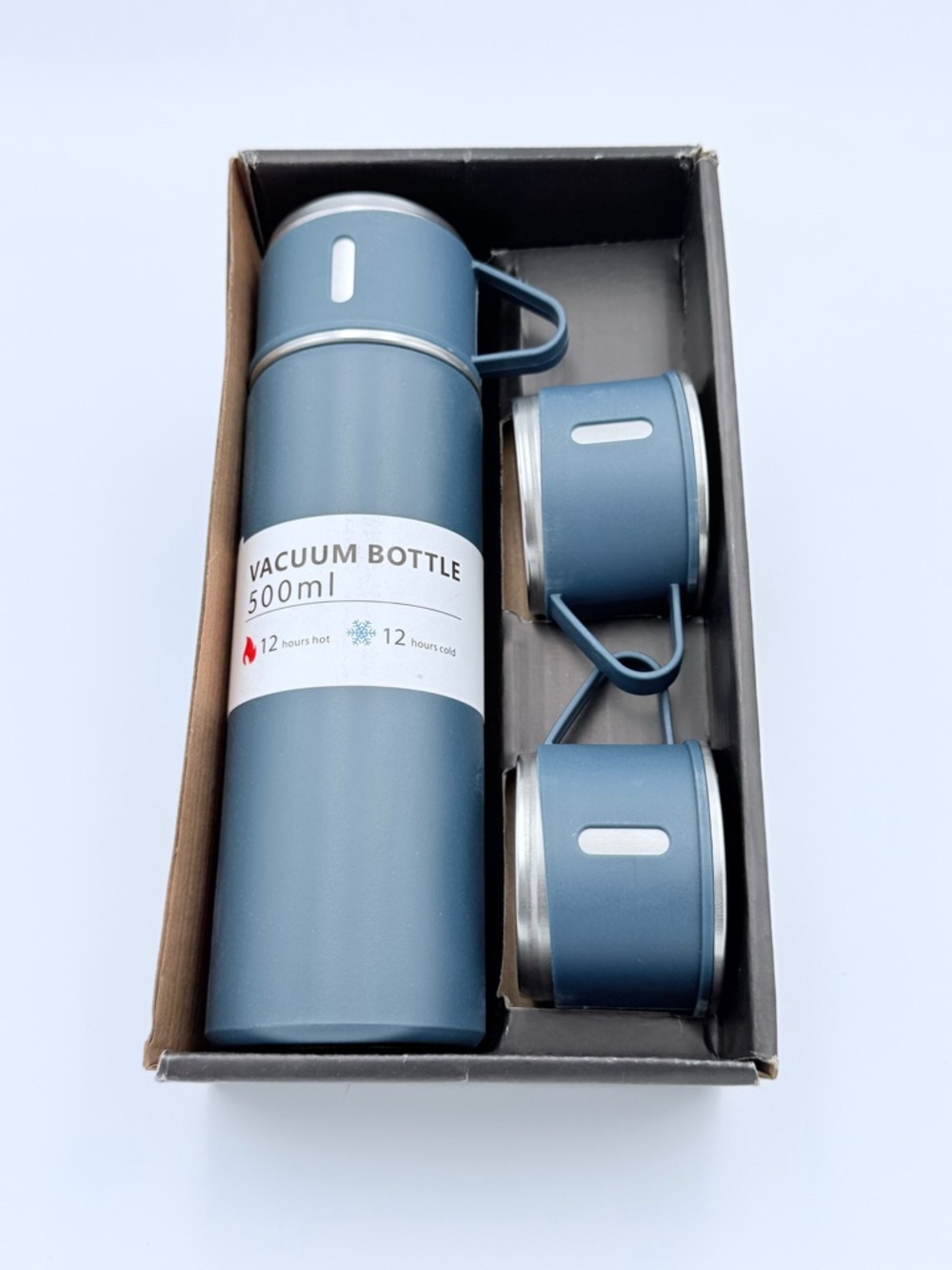 Vacuum Flask Set - Blue 500ml NIB - Picture 2 of 2
